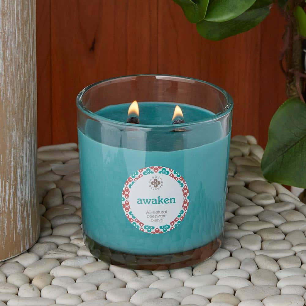 ROOT CANDLES Seeking Balance 2Wick Awaken Basil and Lime Scented Spa