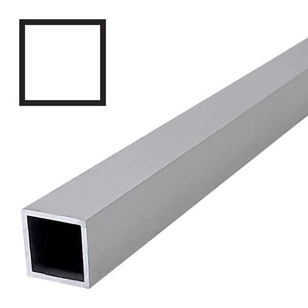Alexandria Moulding AT 011 3/4 in. D x 3/4 in. W x 96 in. L Metal Mira Satin Clear Square Tube Moulding