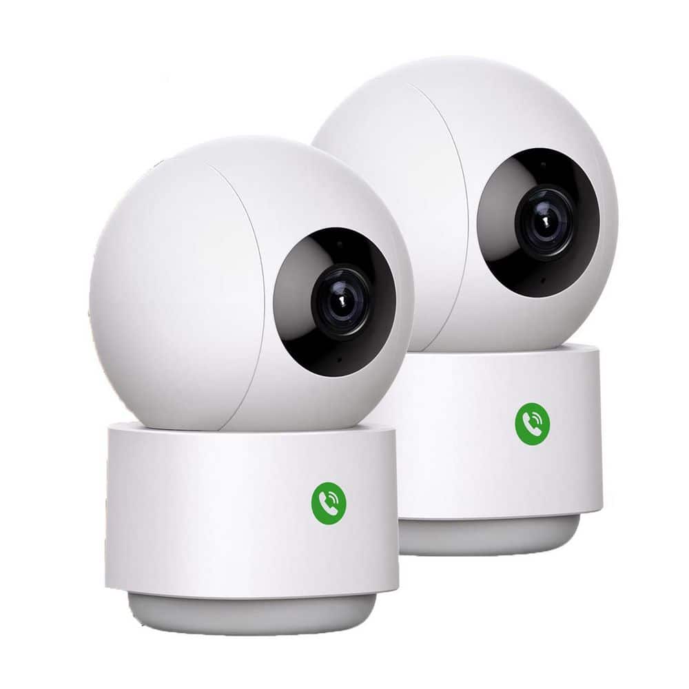2-Pack 2K HD Indoor Security Camera with 1-Touch Call, Smart Motion Tracking, IR Night Vision, Compatible with Alexa price history on PriceWatchPro