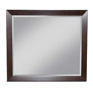 0.75 in. W x 36 in. H Wooden Frame Silver and White Wall Mirror