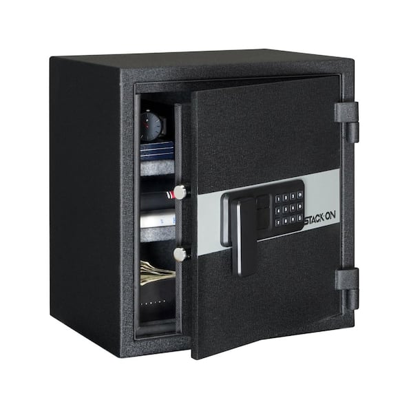 STACK-ON 1.2 cu. ft. Personal Fire and Waterproof Safe with Electronic Lock, Black