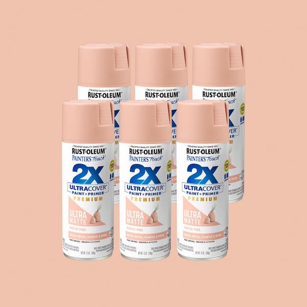 Rust-Oleum Painter's Touch 2X 12 oz. Matte Rustic Pink Ultra Cover General Purpose Spray Paint (Case of 6)