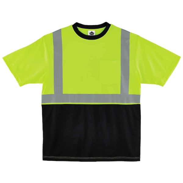 Ergodyne XL Hi Vis Lime Black Front T-Shirt