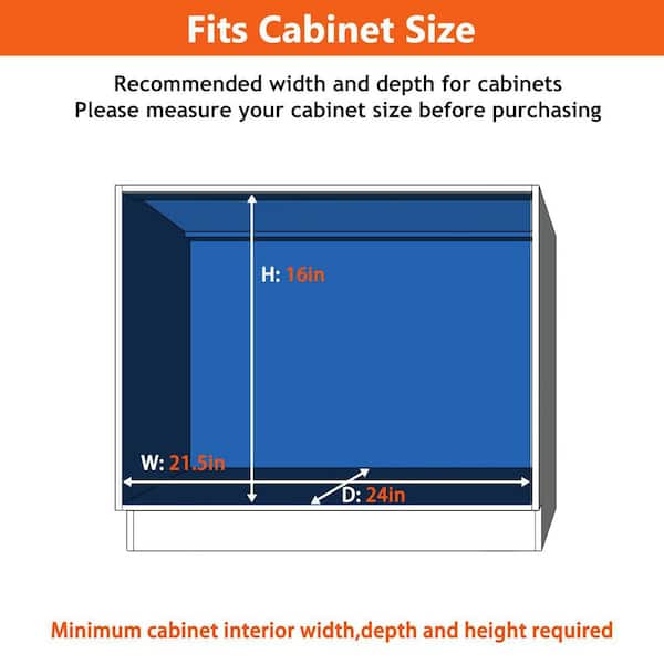 ROOMTEC Pull Out Cabinet Organizer 20 W x 21 D, Kitchen Cabinet
