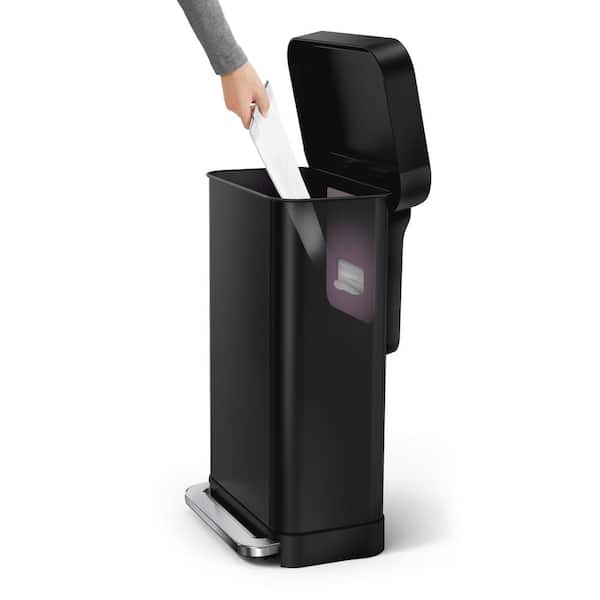 RW Clean 45 gal Black Plastic Trash Can Liner - Light-Duty, 1 mil - 100  count box