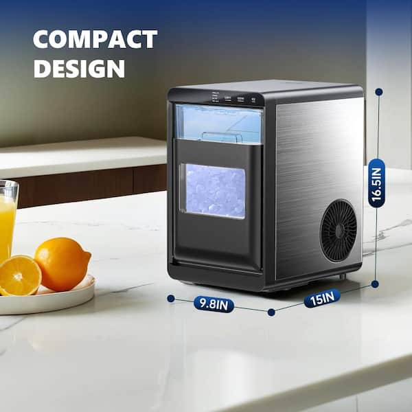SIMZLIFE 9.8 in. 45 lb. /24H Nugget Ice Countertop Portable
