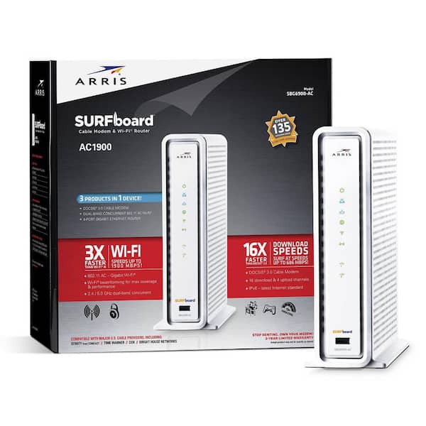 ARRIS SURFboard Wireless DOCSIS 3.0 Cable Modem and Wi-Fi Router SBG6900-AC
