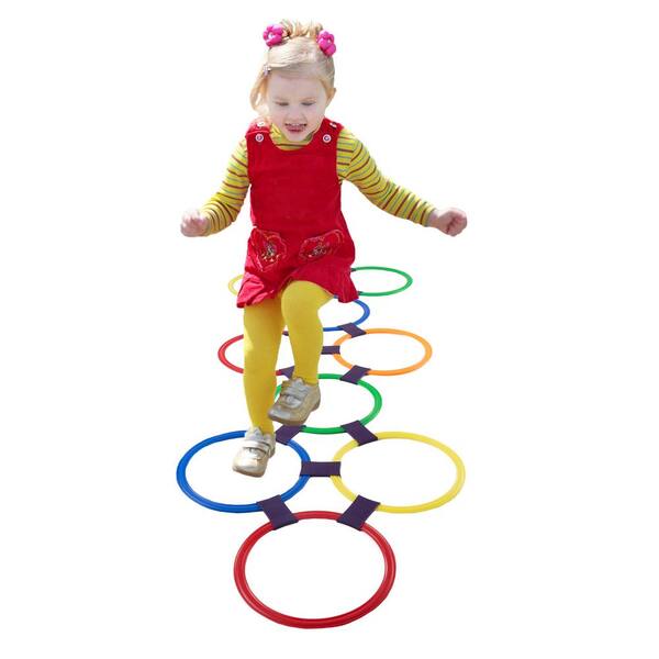 Hopscotch Ring Game for Kids Toddlers Backyard Playground Indoor Outdoor 