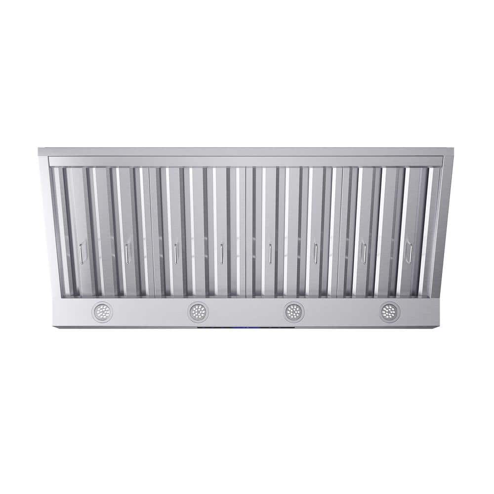 Palazzo 48" Stainless Steel Wall Mounted Range Hood with LED Lighting