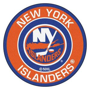 NHL New York Islanders Orange 2 ft. x 2 ft. Round Area Rug