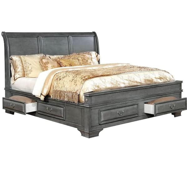 William's Home Furnishing Brandt Queen Bed in Gray CM7302GY-Q-BED - The ...