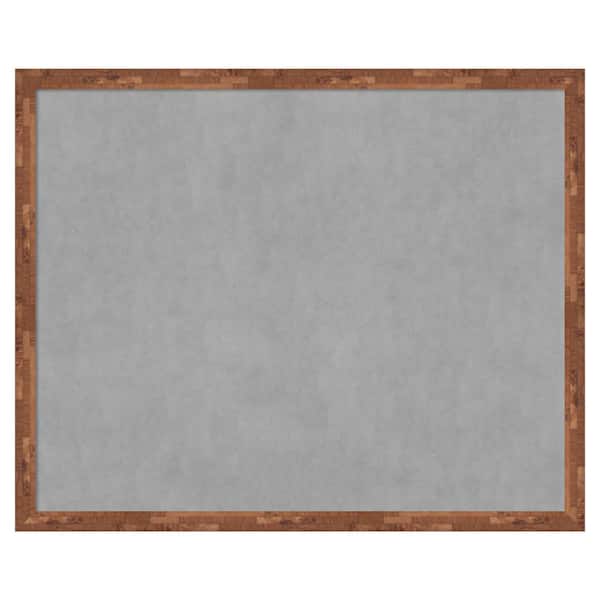 Amanti Art Fresco Light Pecan 43 in. x 35 in. Framed Magnetic Board