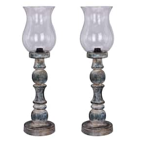 Martin Richard 21 in. Antique Blue Table Lamp (2-Pack)