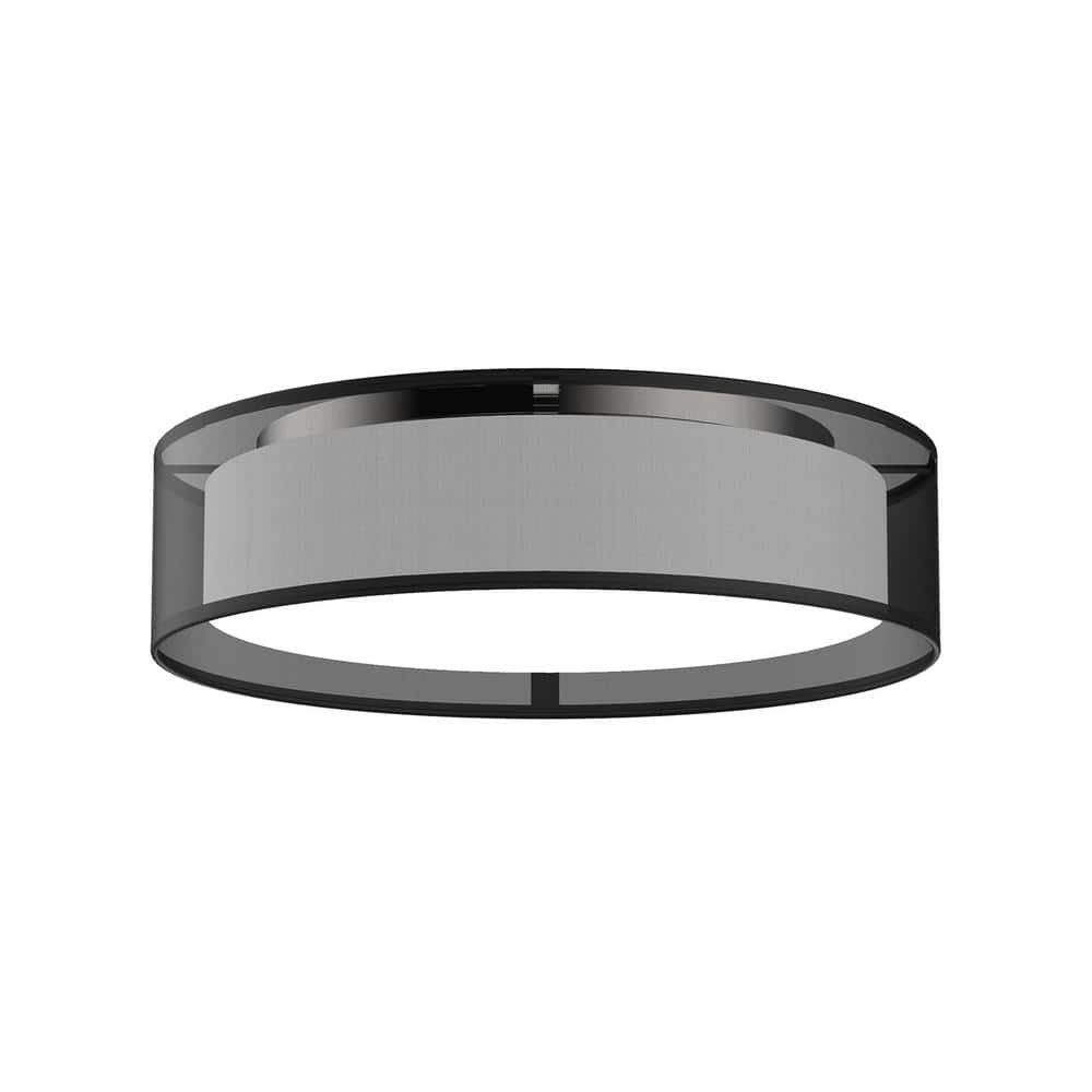 Dalton 16 in. 1 Light 24-Watt Black Organza Integrated LED Flush Mount price history on PriceWatchPro