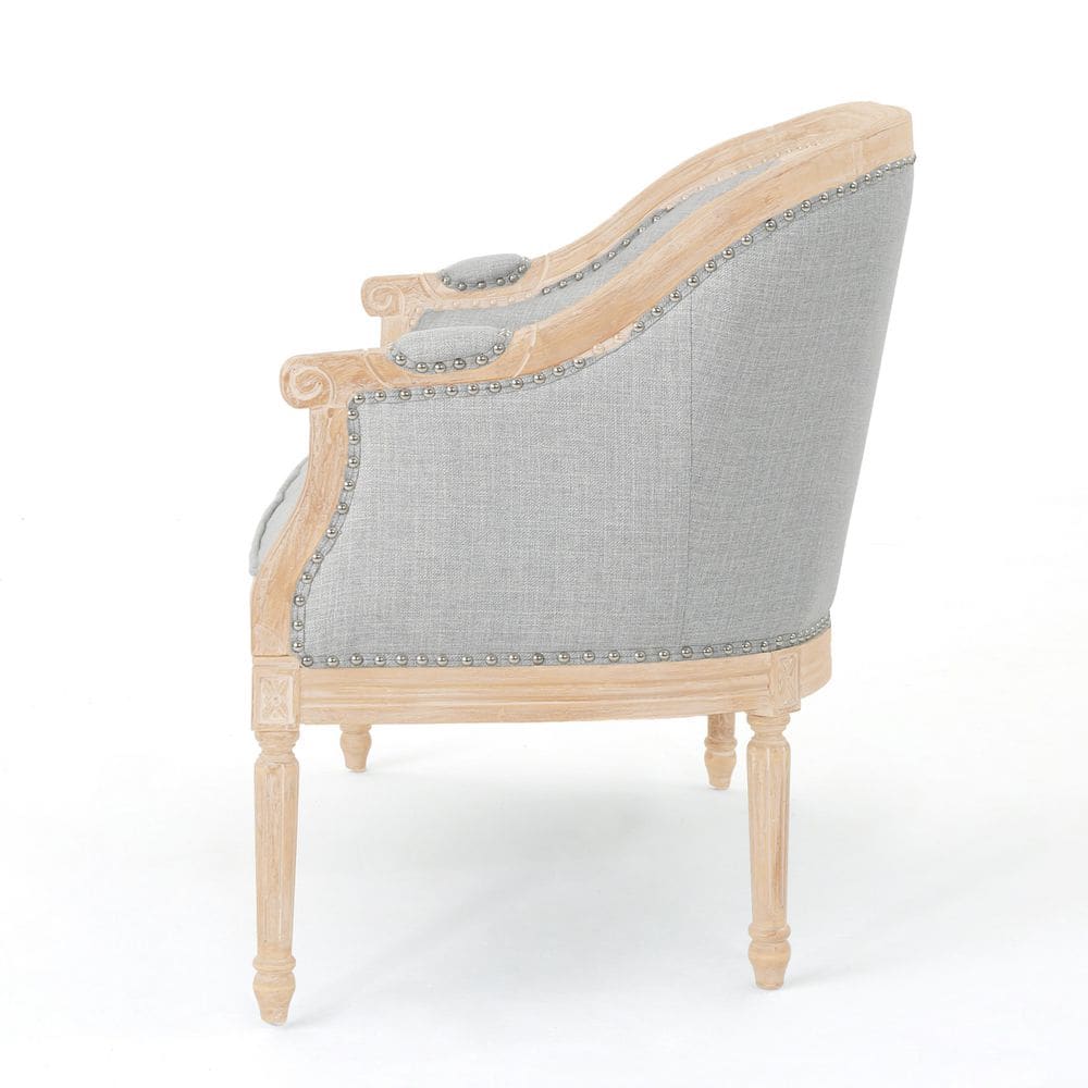 Elegant Chesterfield 49.5" Multicolor Fabric Loveseat with Nailhead Accents
