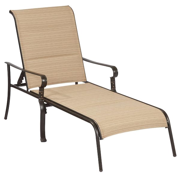 Hampton Bay Belleville Padded Sling Outdoor Chaise Lounge