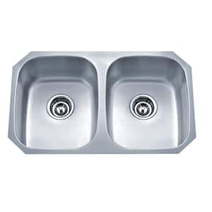 Specialty Series Stainless Steel 30 in. 50/50 Double Bowl Undermount Kitchen Sink