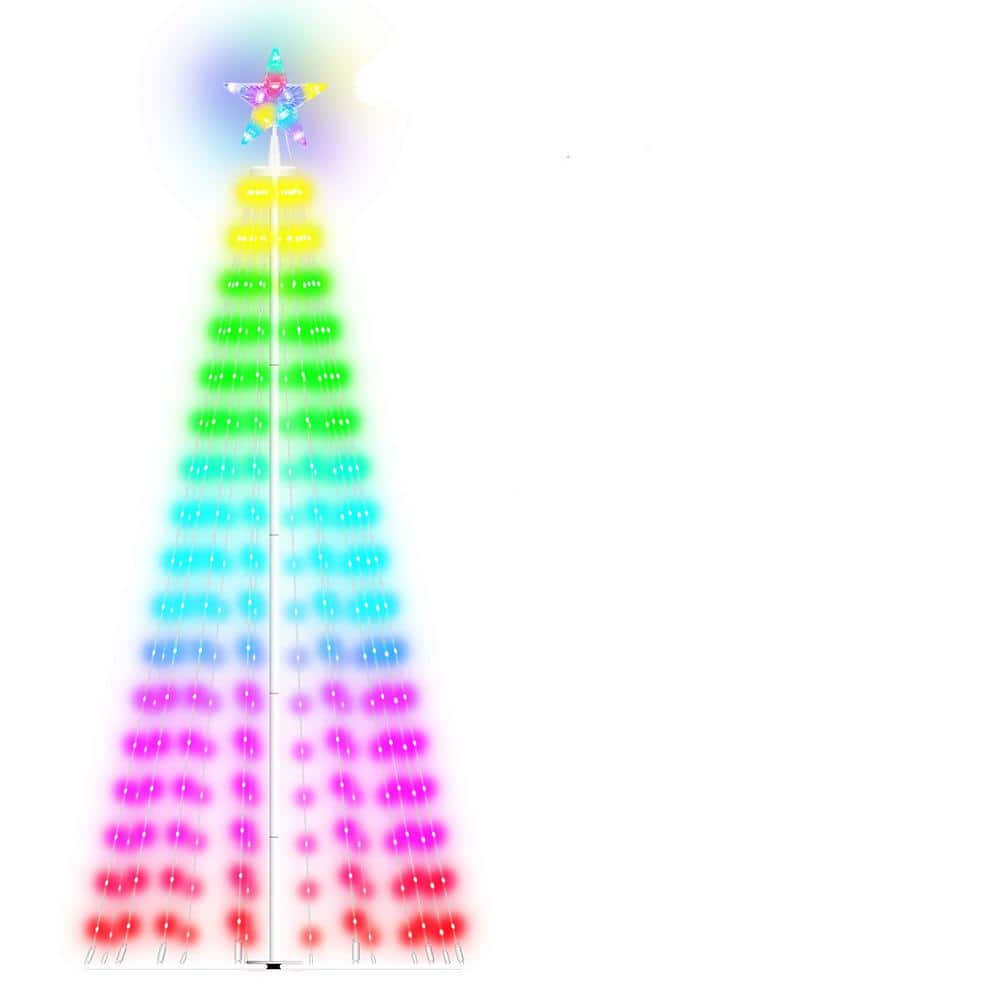 Christmas Cone Tree Light Smart DIY 8 345 LED Light Show with 47 Modes Tim