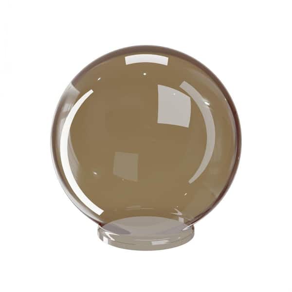 SOLUS 12 in. Smooth Acrylic Smoke Globe with 3.91 in. Fitter Neck - Fixture Not Included