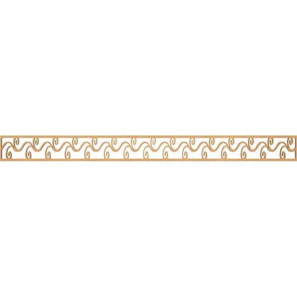 Ekena Millwork Tilden Fretwork 0.25 in. D x 46.375 in. W x 4 in. L MDF Wood Panel Moulding