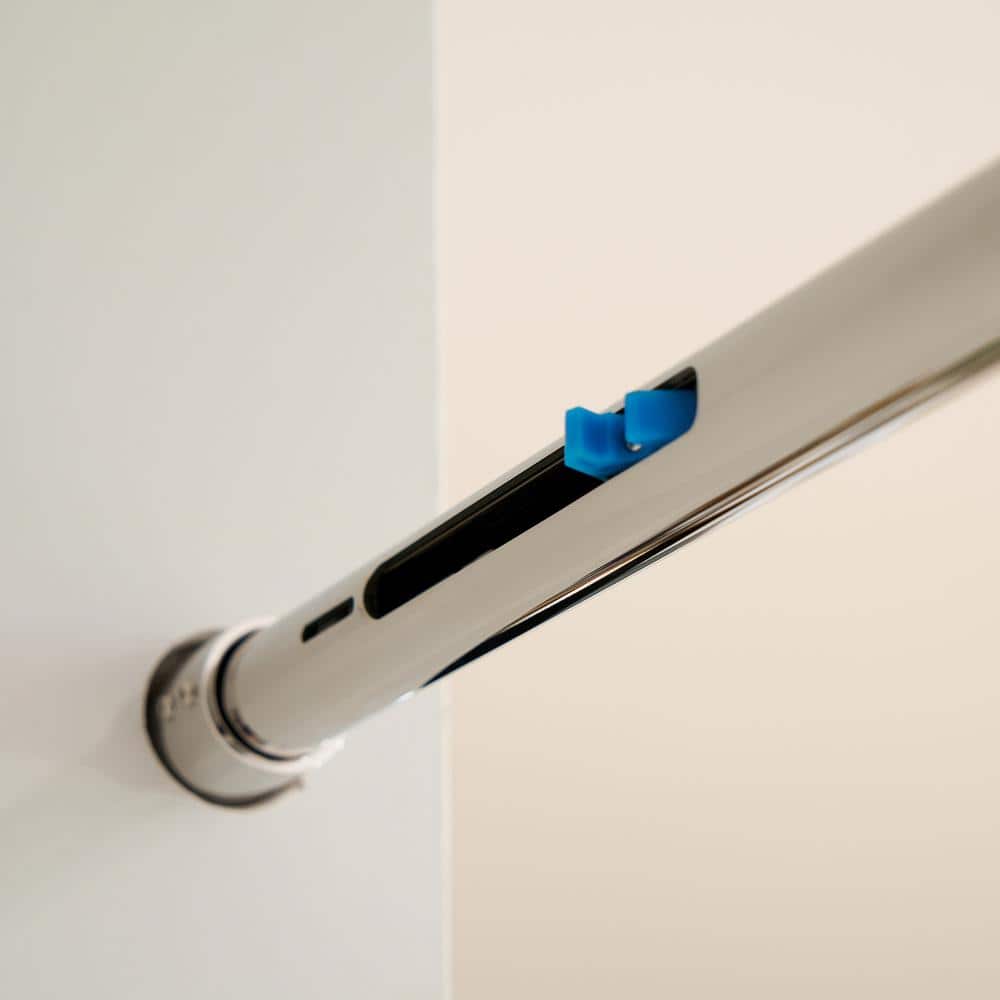 Chrome Frameless Single Sliding Shower Door with Clear Glass Panels