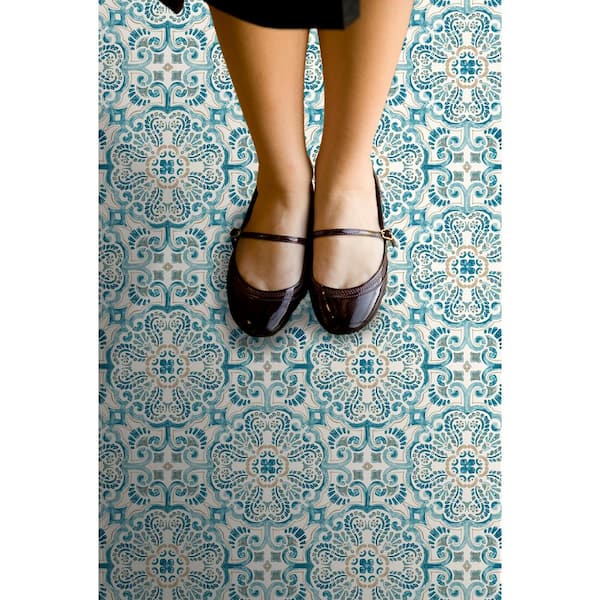 FloorPops Fontaine 12 in. x 12 in. Peel and Stick Virgin Vinyl Floor Tiles (10-Pack) FloorPops Fontaine 12 in. x 12 in. Peel and Stick Virgin Vinyl Floor Tiles (10-Pack)