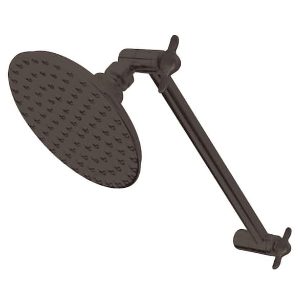 Kingston Brass 1-Spray 5.3 in. Single Wall Mount Fixed Rain Shower Head in Oil Rubbed Bronze