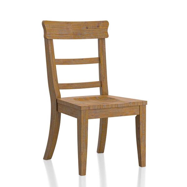 Furniture of America Nalley Natural Tone Wood Dining Side Chair (Set of 2)