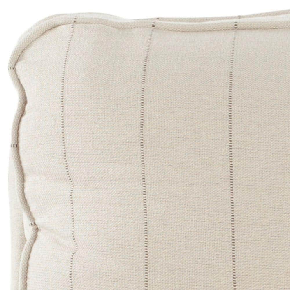Flax Beige Linen Slipper Chair with Spindle Legs