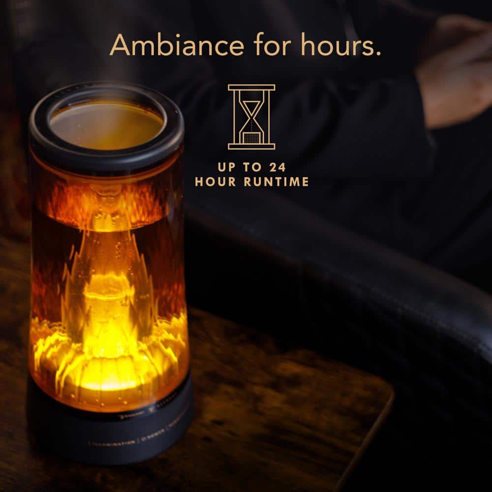 Lucerna Black and Amber Ultrasonic Humidifier with Ambient Light