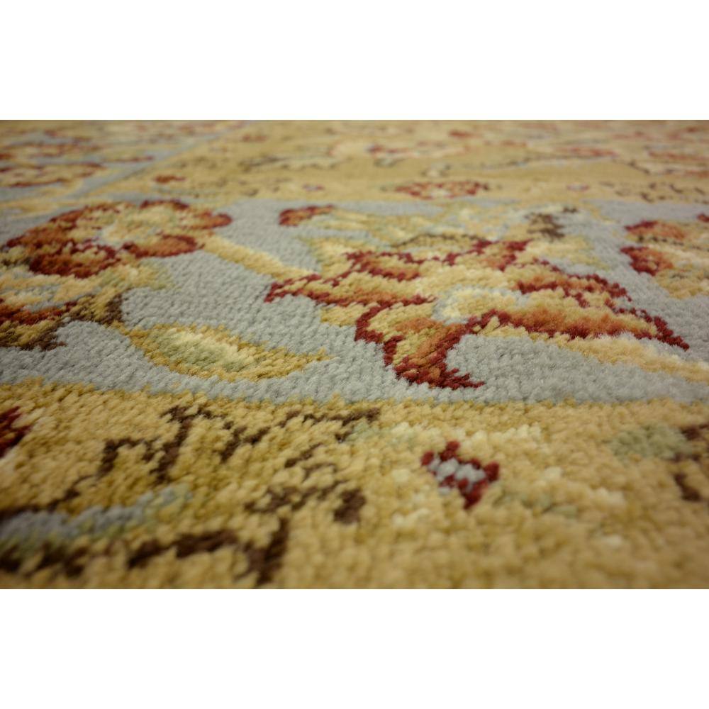 Handmade Dark Yellow Rectangular Synthetic 9' x 12' Area Rug