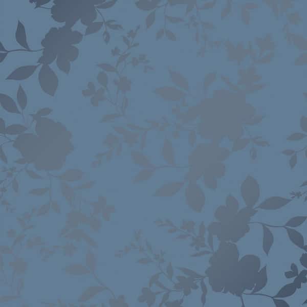 Laura Ashley Westbourne Midnight Blue Metallic Non Woven Removable Paste the Wall Wallpaper