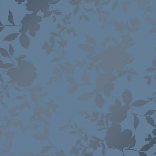 Laura Ashley Westbourne Midnight Blue Metallic Non Woven Removable Paste The Wall Wallpaper Sample