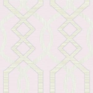 Falkirk Ophia Trellis Tan, Lavender Vinyl Peelable Roll (Covers 57 sq. ft.)