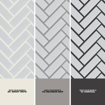 Retro Herringbone Gray 11 in. x 12 in.  Porcelain Mesh-Mounted Mosaic Tile (13.8 sq. ft. / case)