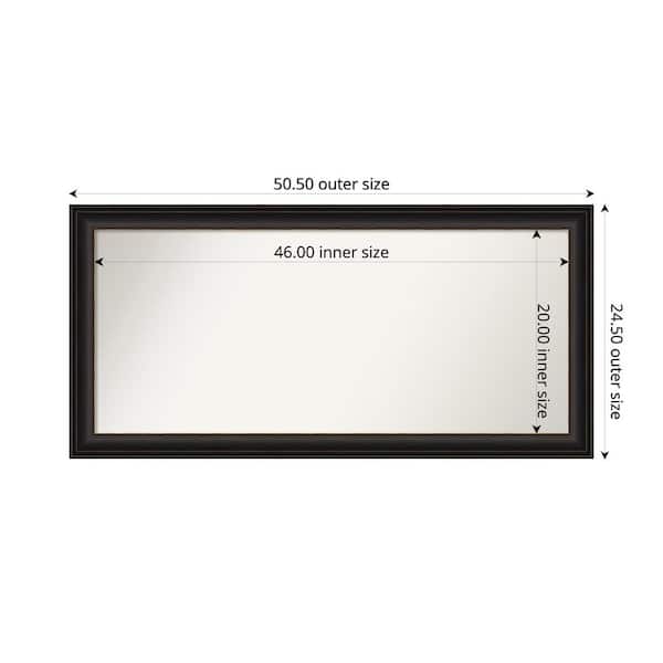 Amanti Art Trio Oil Rubbed Bronze 50.5 in. x 24.5 in. Custom Non-Beveled Recycled Polystyrene Framed Bathroom Vanity Wall Mirror