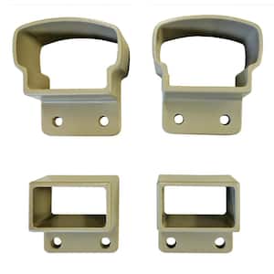2.75 in. Top and Bottom Clay Aluminum Post Mount Kit