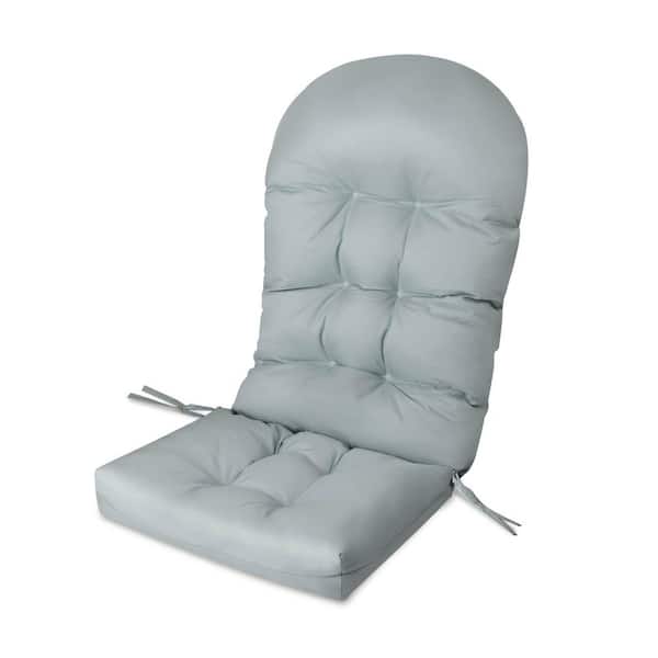 LIVIZA 23 x 32 Outdoor Adirondack Chair Cushion with Fixing Straps and Seat Pad in Gray