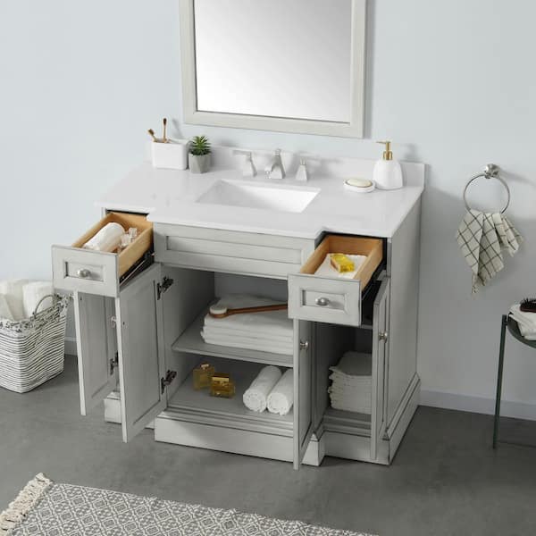 Home Decorators Collection Teagen 42 In, Home Depot 42 Inch Bathroom Vanity With Sink