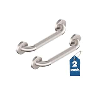 Easy Mount 12 in. Grab Bar ADA Compliant for Bath and Shower Safety (500 lbs. Capacity) in Stainless Knurled