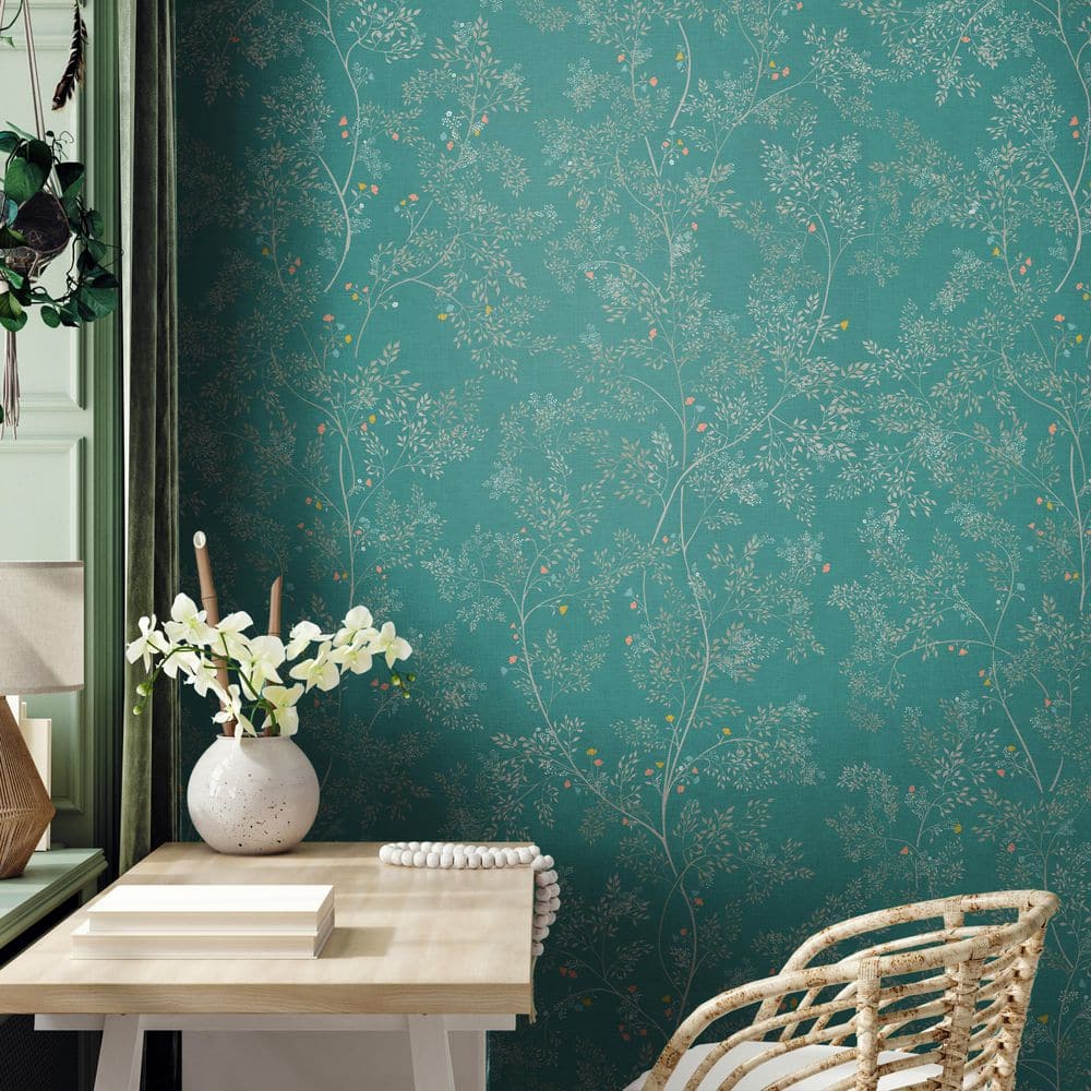 Posies Glacier Premium Matte Non Woven Wallpaper (4 panels total 64.30 Sq ft) price history on PriceWatchPro