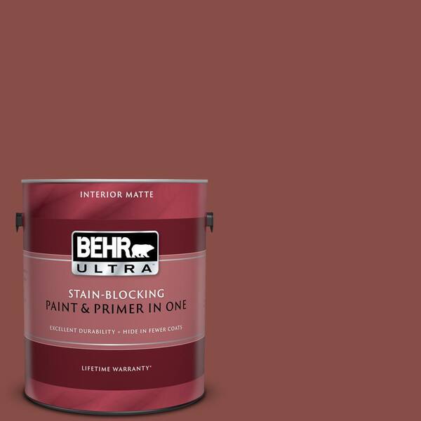 BEHR ULTRA 1 gal. #UL120-2 Spice Matte Interior Paint and Primer in One