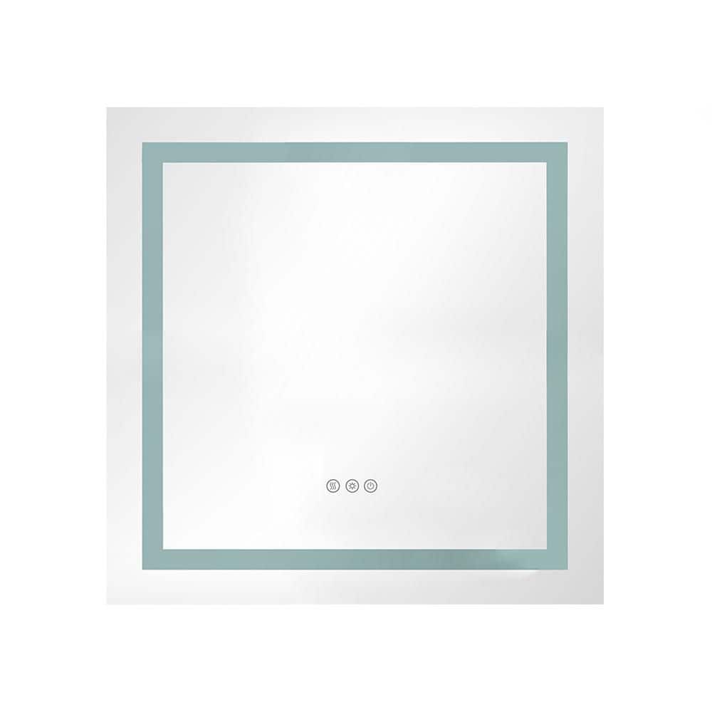 36 in. W x 36 in. H Square Frameless Mirror Wall Mirror Vanity Mirror