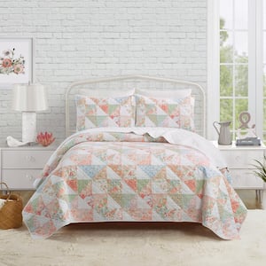 Coventry Multi Patchwork Cotton Full/Queen Quilt Set