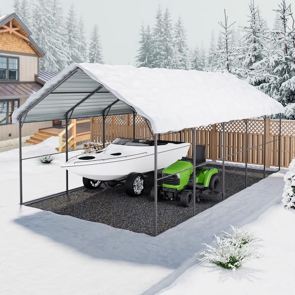SVOPES Durable Metal Carport, 13 ft. x 26 ft. Outdoor Shelter with