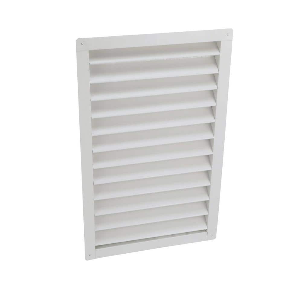 White Aluminum Rectangular Gable Attic Vent 16.5" x 26.5"