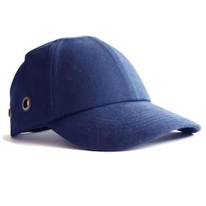 Protective Head Wear Baseball Style Vented Bump Cap, Blue, Box of 5