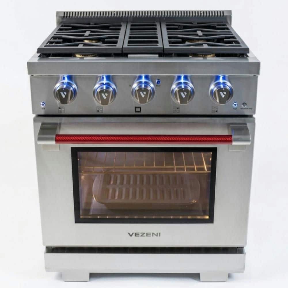 VEZENI Randolph Pro 30 in. 4 Burners Freestanding Natural Gas
