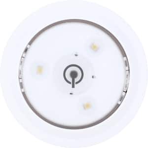 LED White Puck Light with Remote (2-Pack)