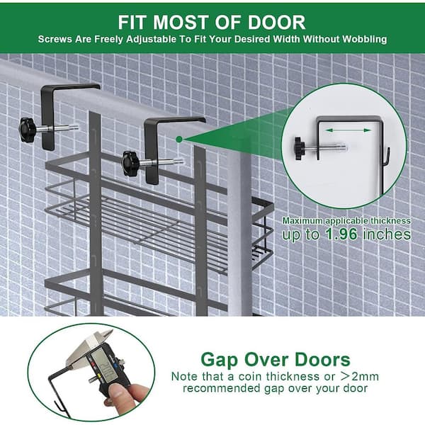 Over The Door Shower Caddy, Adjustable Hanging Shower Organizer, 5 Shelves
